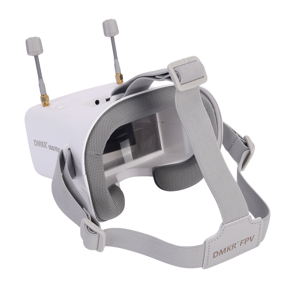 Drone Racing Goggles - Lunettes FPV 008D PRO blanches avec