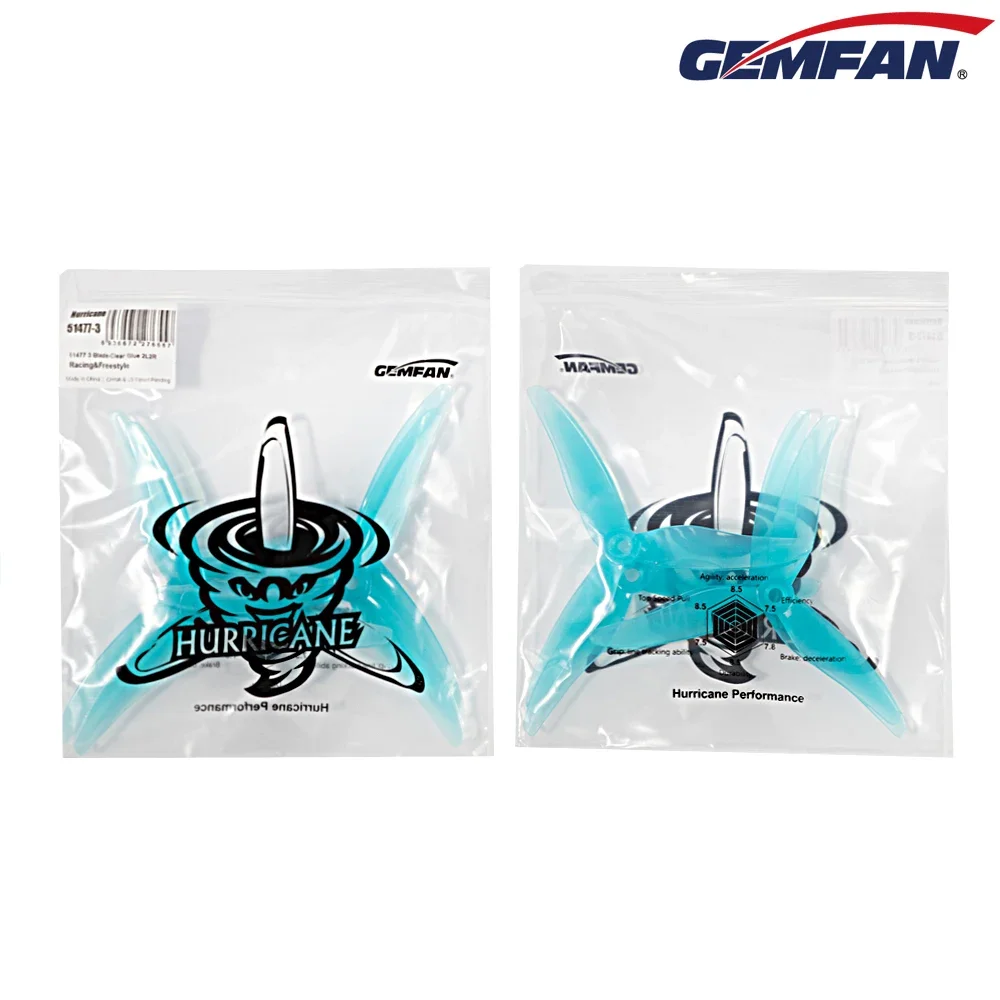 Drone Racing Propeller - 10 paires (10CW + 10CCW) Gemfan