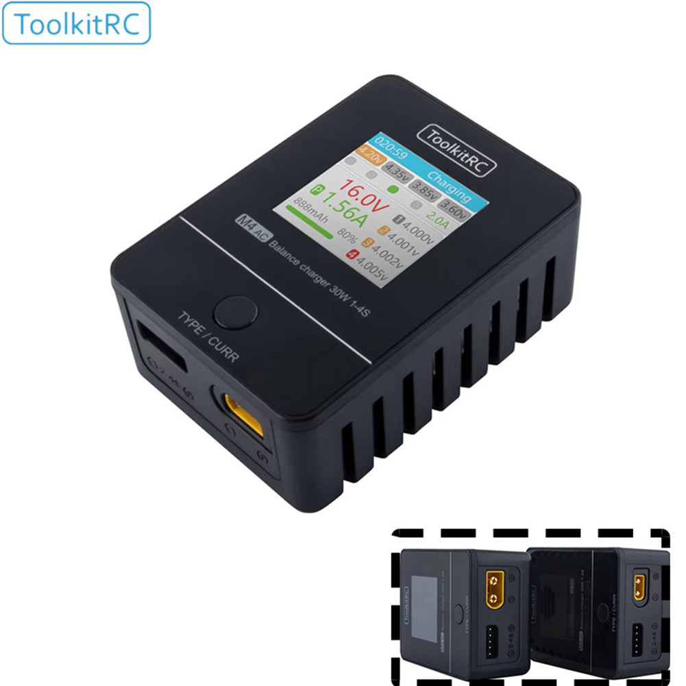 Drone Racing Charger - Chargeur compact ToolkitRC M4AC 30W AC