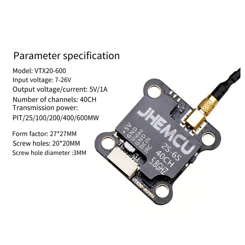 【TODAY-BUY】~@ JHEMCU VTX20-600 - Drone Racing Charger avis et prix